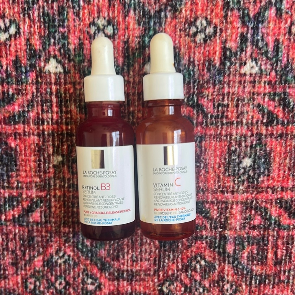 Retinol B3 and Vitamin C Serum Set - Red and Orange
